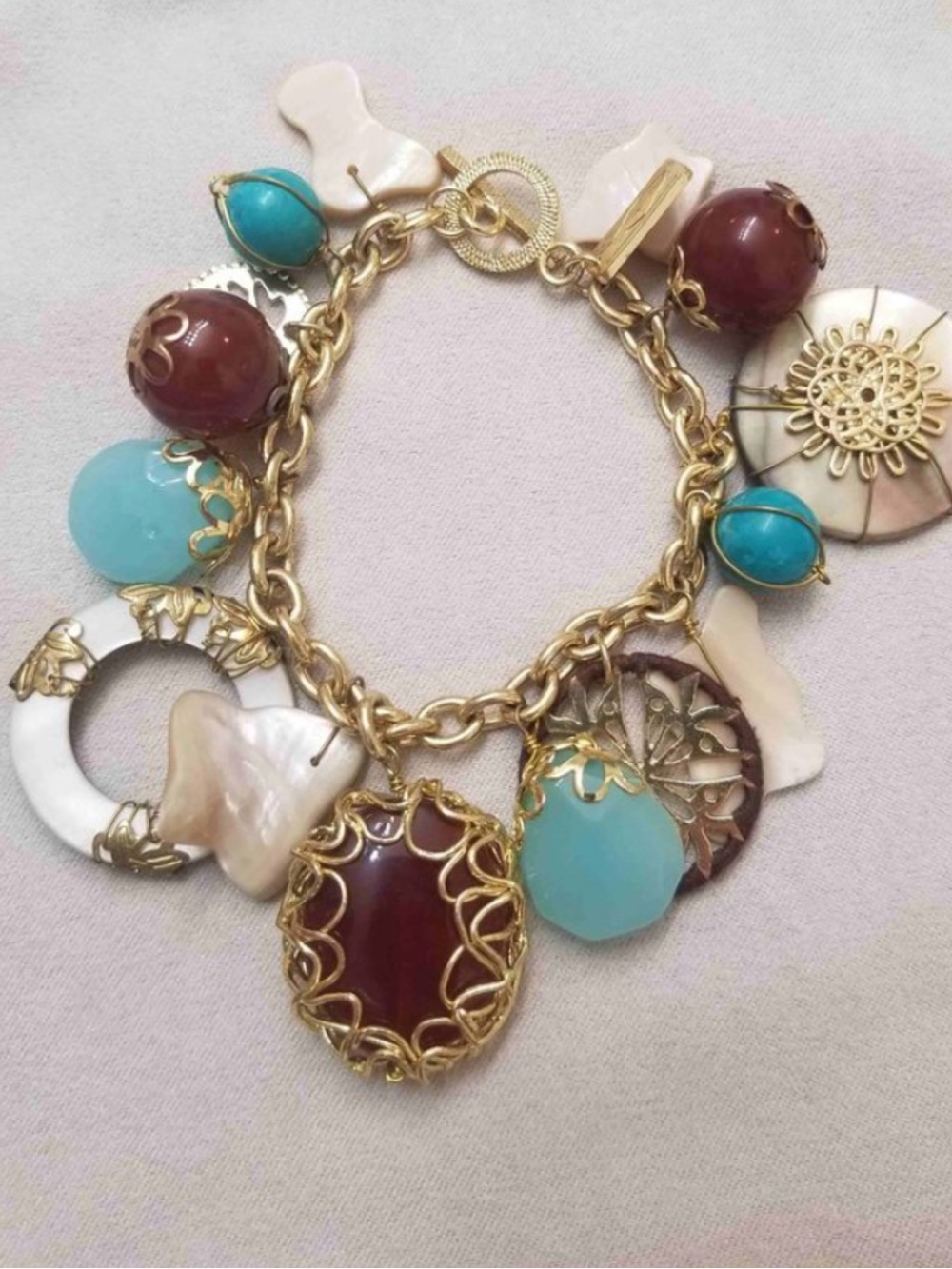 Kendra Scott Vintage Gold KS Studio Charm Bracelet